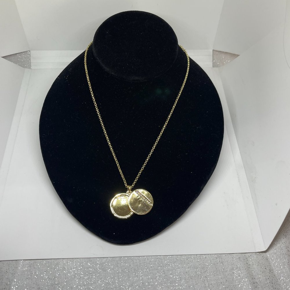 Real Simple Style Maiden Gold Necklace Locket | NWT - Picture 3 of 7